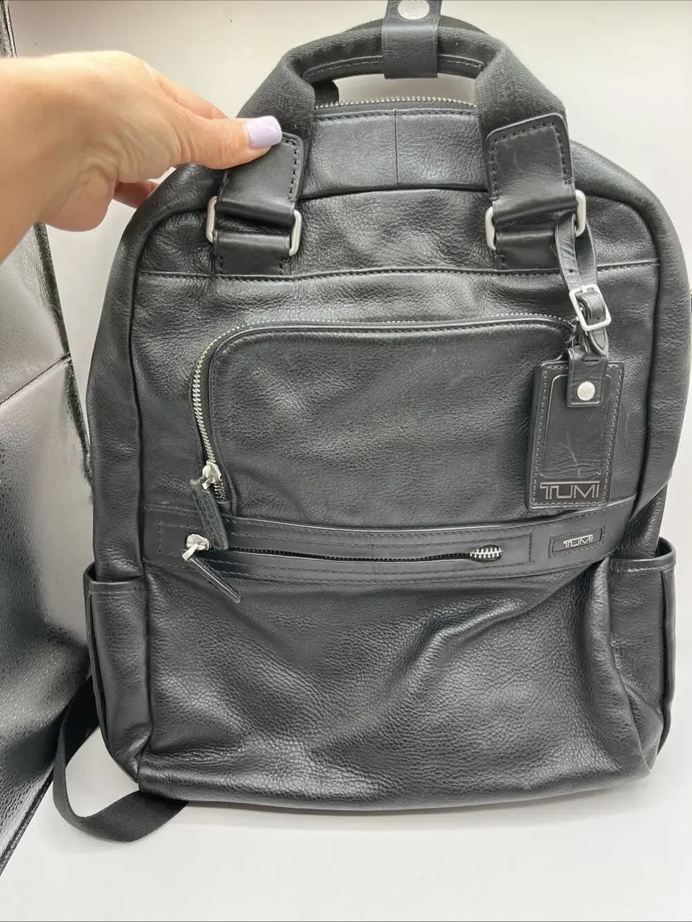 Tumi Laredo Dillon Backpack Vintage Discontinued Black Luxury Nappa Leather RARE